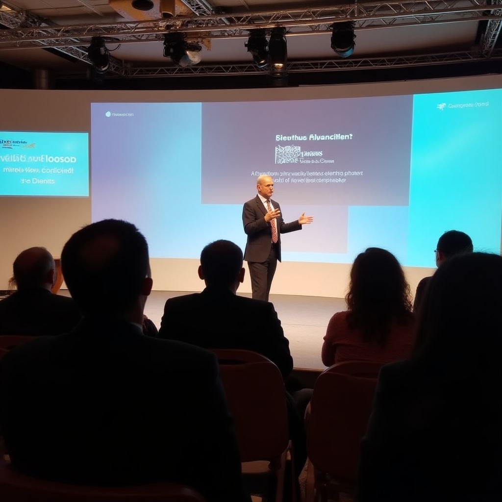 Conferencia en cumbre empresarial